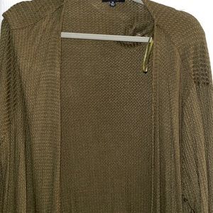 Hunter green long cardigan